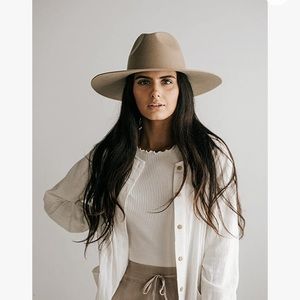 GigiPip EMMA WIDE BRIM FEDORA - TAN